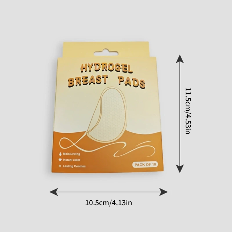 Almofadas de enfermagem de hidrogel 10 unidades, resfriamento instantâneo, alívio de desconforto, hidratante, proteções de mamilos, acessórios de cuidados com maternidade