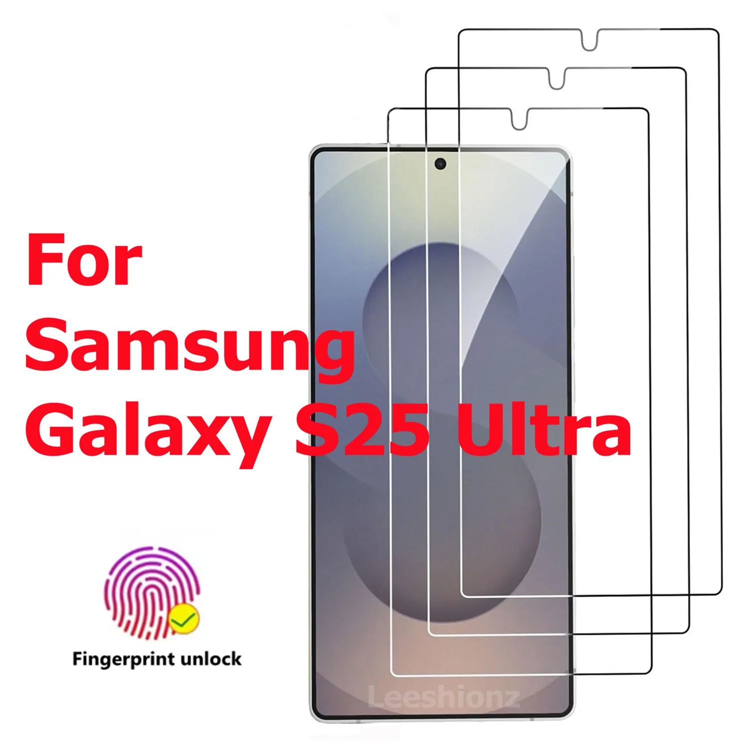 

For Samsung Galaxy S25 Ultra tempered Glass Fingerprint unlock protective film, scratch resistant and bubble free