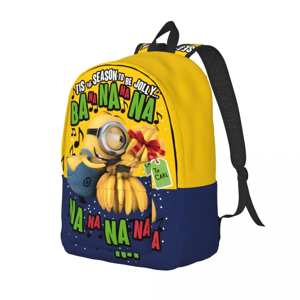 For Work Minions Christmas Stuart Banana Jingle Retro Washable Vintage Despicable Me Minions Knapsack Girl Boy Back To School