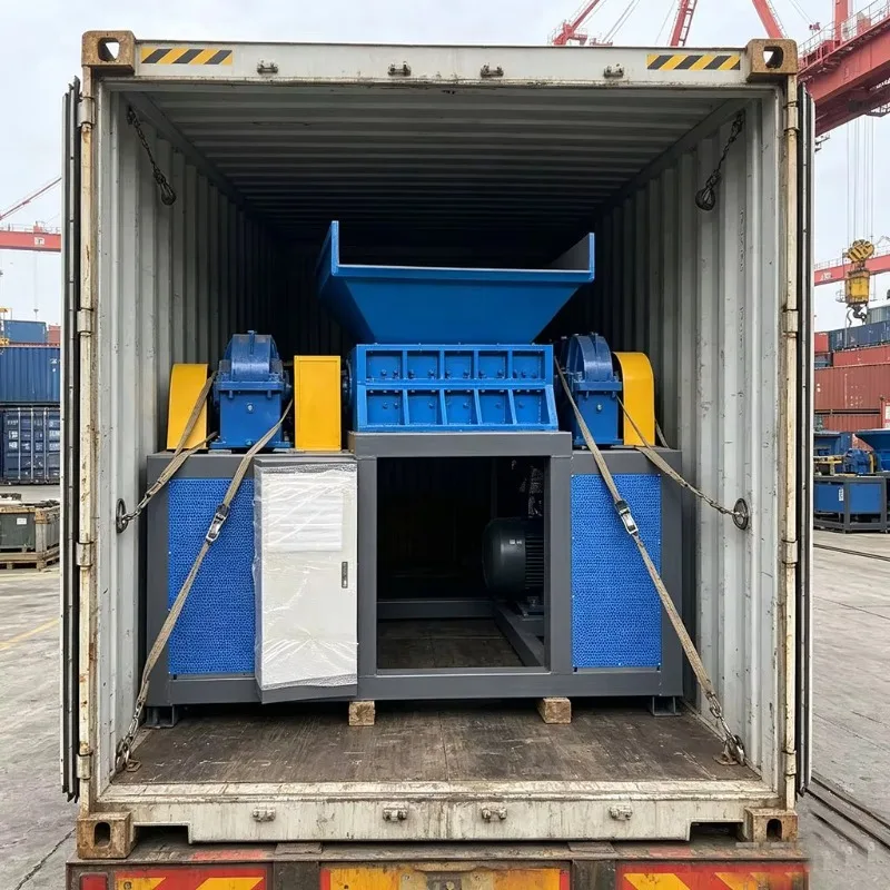 Customized Waste metal shredder High Torque Copper Wire/Cable Scrap Thick Steel Plate Car Shell Shredder Double Shaft Shredder