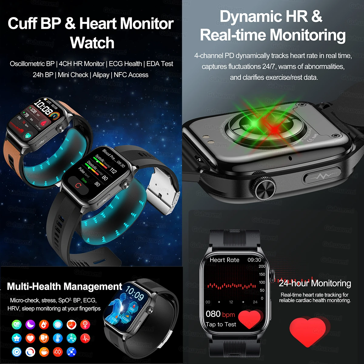 Sapphire Smartwatch AMOLED Scr - مراجعة Smart Home Os وسعره