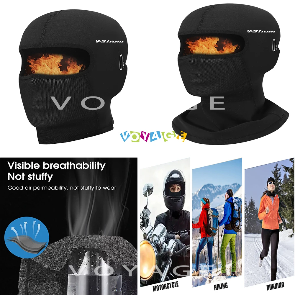 New For Suzuki VSTROM 650 1000 1050 1050XT V-STROM Neck Full Face Mask Windproof Dustproof Face Shield Motorcycle Accessories