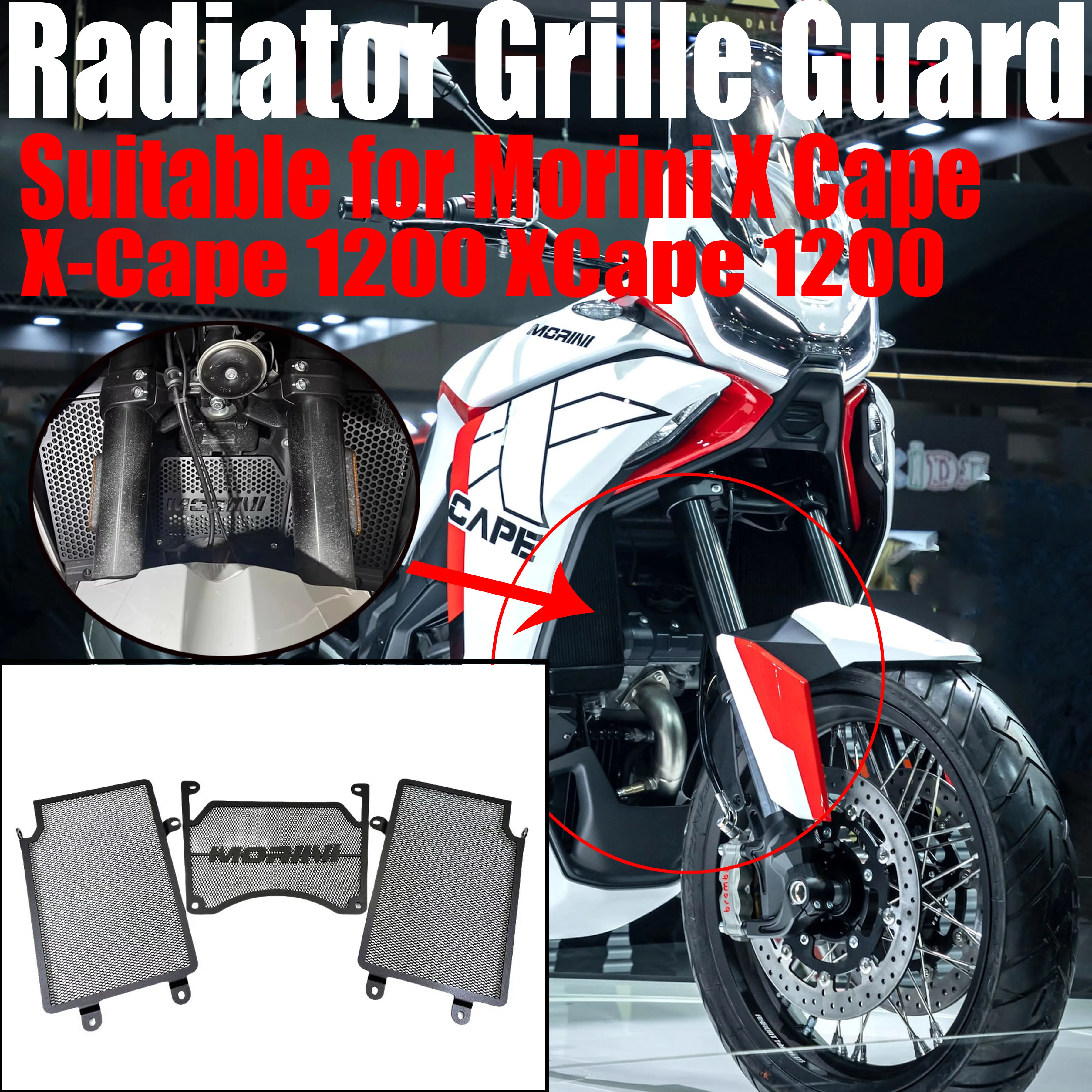 

Brand new suitable for Morini X Cape X-Cape 1200 motorcycles Radiator cover grate cover for motorcycle radiators