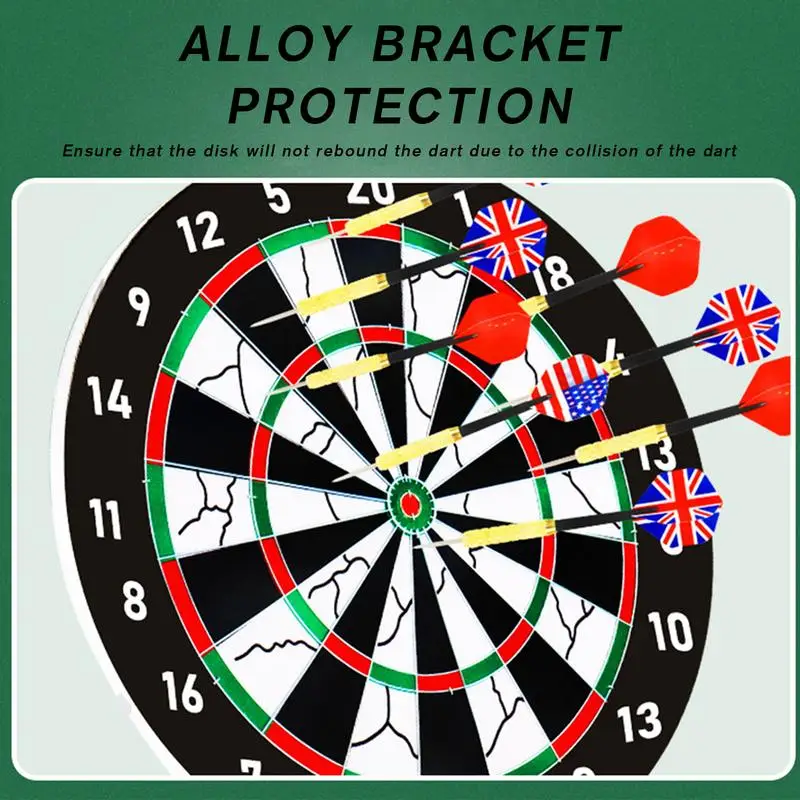 Outdoor Dart Board Stable Flocking Board Game Set With 6 Darts Thick Sports Tournament Game Toys