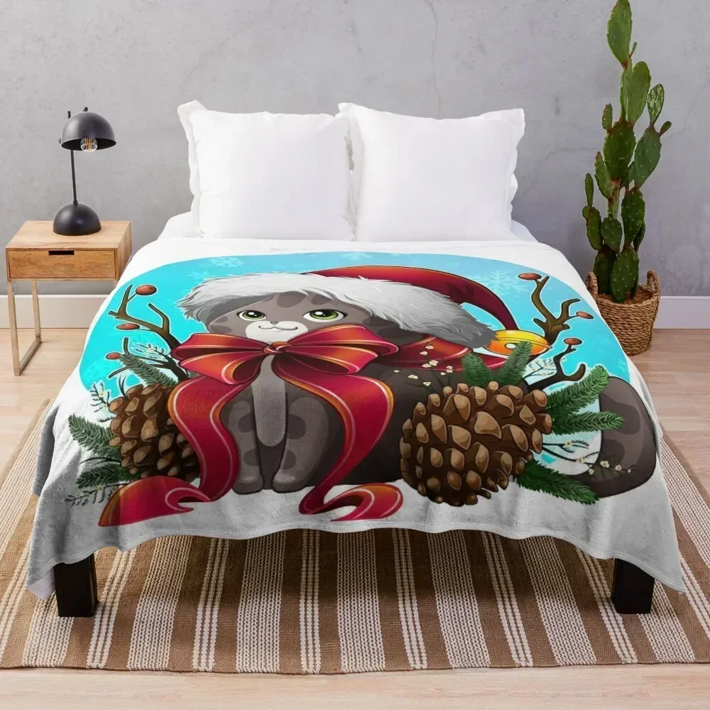 

Christmas & Pou Throw Blanket Camping funny gift Blankets
