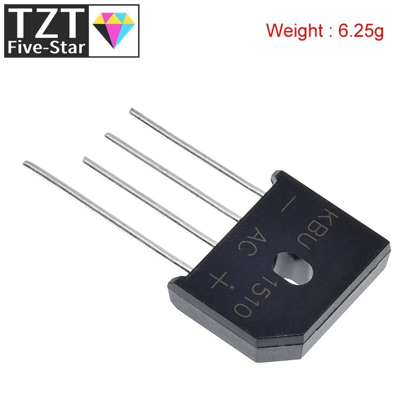 5PCS/lot diode bridge retifica KBU1510 DIP KBU-1510 15A 1000V ponte retificador electronica componentes KBU 1510