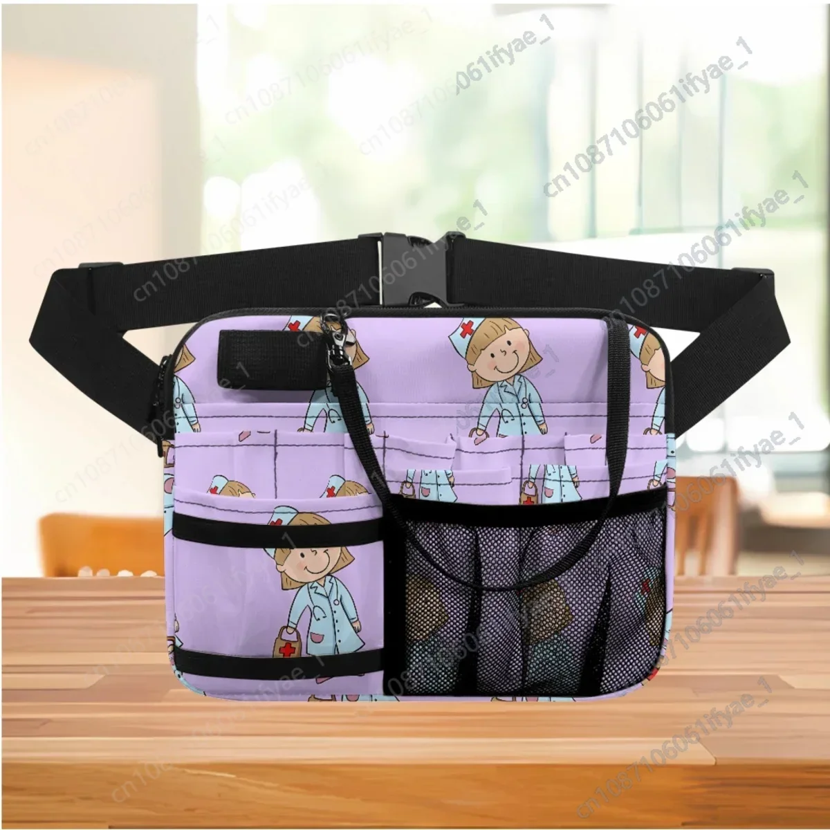 Desenhos animados enfermeira Fanny Pack, Médico, Portátil, Prático Saco de Cintura, Estetoscópio de Medicina, Bandagem, Pen Storage Sac, Feminino