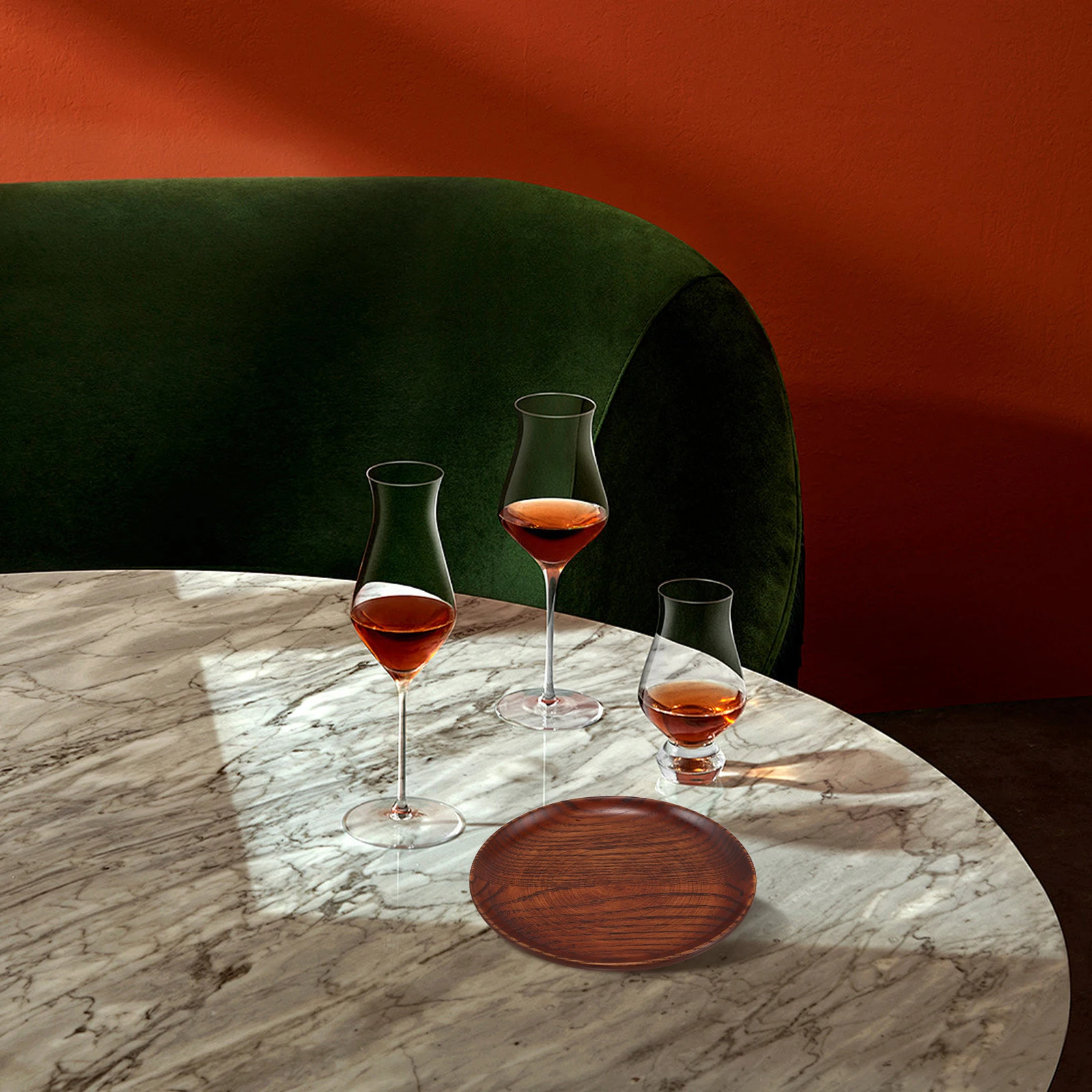 

Wine Bottle Coaster Natural Wood Grain Table Protector For Red Wine Coffee Cup Spill Proof Reusable Rustic Drink Coasters