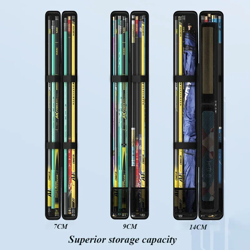 130 سنتيمتر قشرة صلبة الصيد رود حقيبة PC + ABS تصلب معدات صيد الأسماك 8 طبقات رشاقته مقاوم للماء البحر القطب حقيبة قدرة عالية