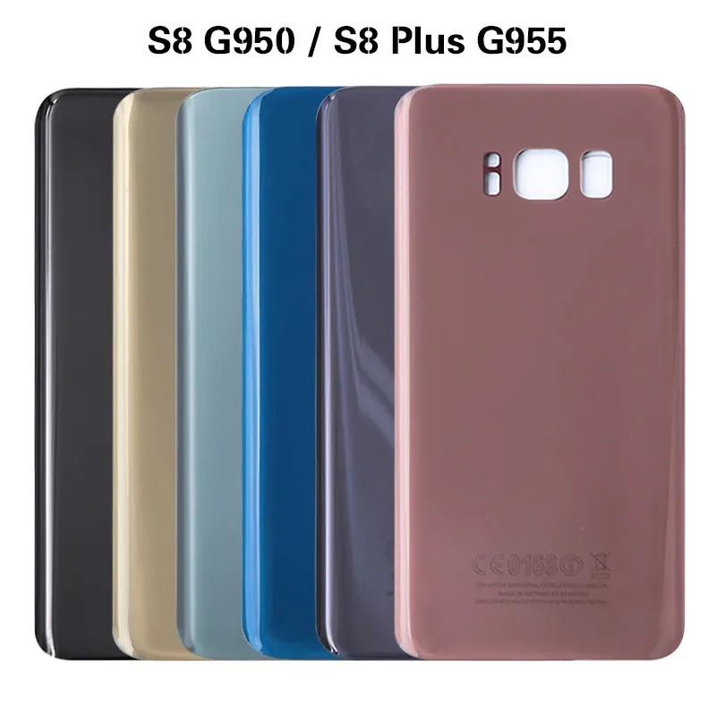 Новинка для Samsung Galaxy S8 Plus G950F G955F, задняя крышка аккумулятора телефона S8, задняя стеклянная крышка корпуса, дополнительная клейкая замена