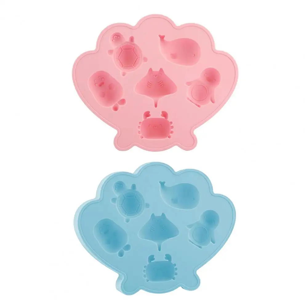 

Ice Cube Mold Ocean Silicone Ice Cube Tray with Lid Life Shape Mold for Whiskey Cocktail Chocolate Fun Party Drinks Shaped Ice
