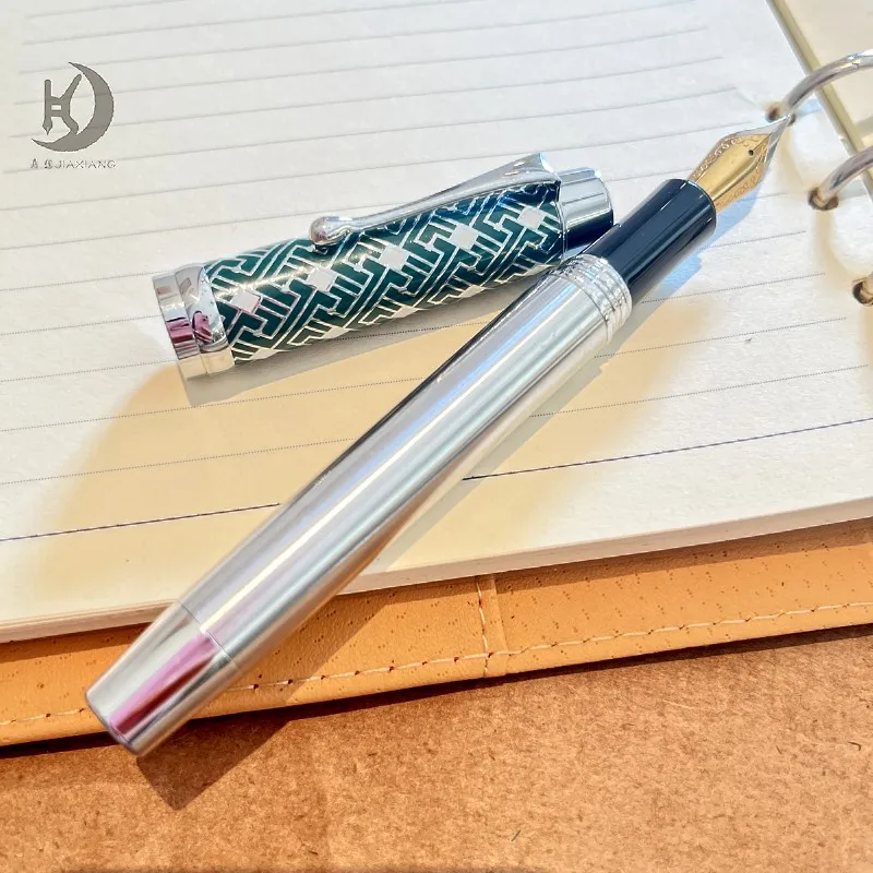 JD 957 Exquisiter Business-Füllfederhalter mit graviertem Design, luxuriöser, schöner Geschenkstift für Sammlung, Kalligraphie, Unterschriften – Detail 11