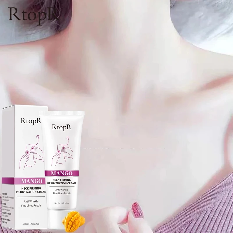 

40g RtopR Neck Firming Rejuvenation Cream Anti-wrinkle Firming Skin Whitening Moisturizing Neck Serum Mild Peeling Neck Care