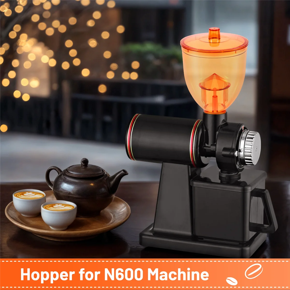 Coffee Grinder Part Hopper for N600 Machine,Prevent Jump Function,Coffee ,Grinder Coffee Bean Bin,A