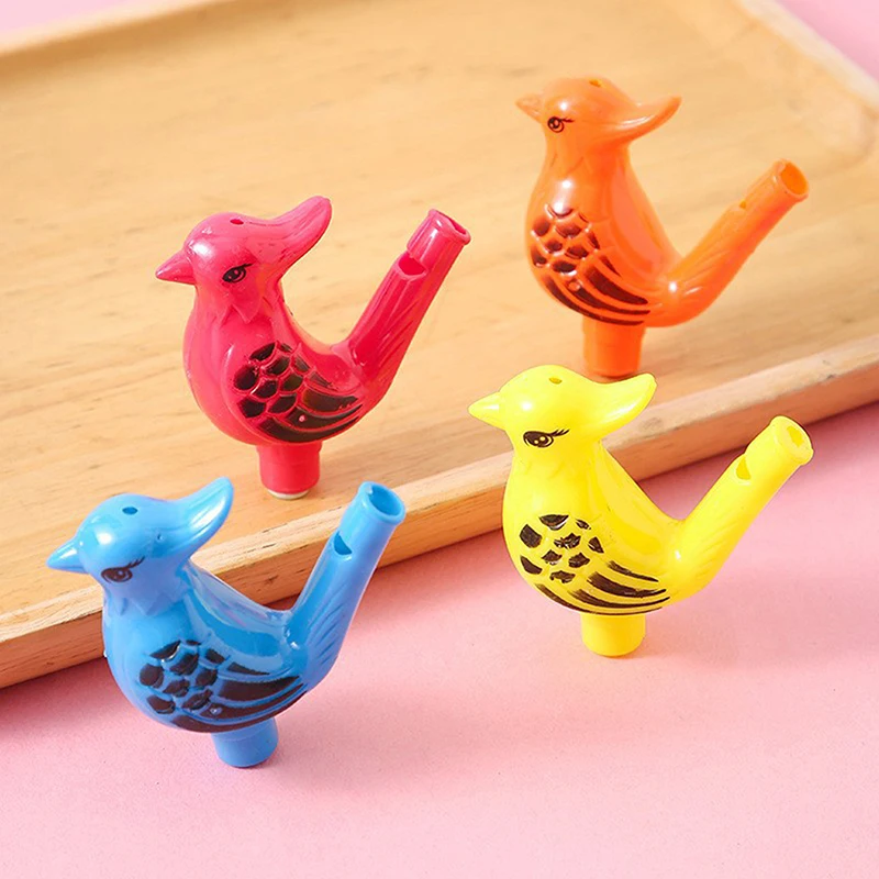 5Pcs/set Infant Mouth Muscle Training Trumpet Mini Colorful Water Bird Whistles Toys For Kids Birthday Party Favors