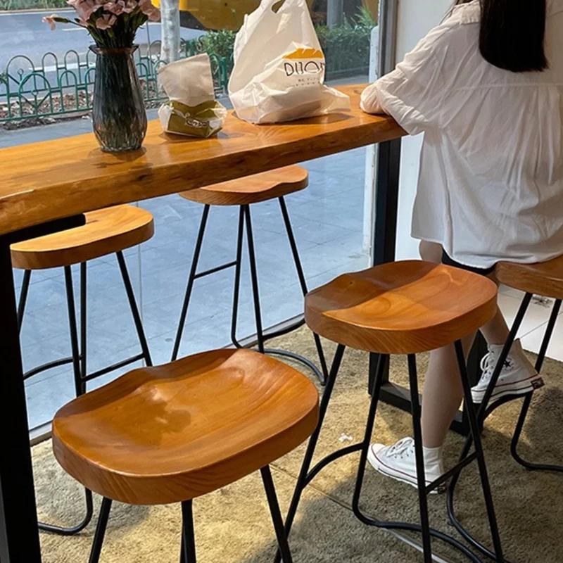 Mesa de madeira maciça moderna para varanda doméstica, encosta contra a parede, mesa de bar sênior, café chá leite e mobília do salão, FYBT