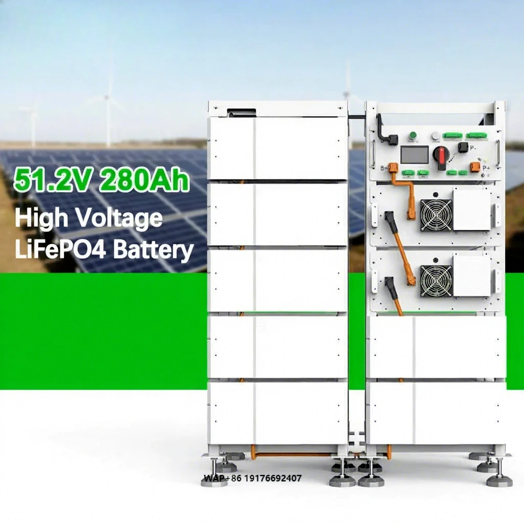 LuminovaSolar OEM ODM 51.2v 280ah High Voltage Lifepo4 Lithium-ion Battery Pack for Energy Storage with 10 Years Warranty