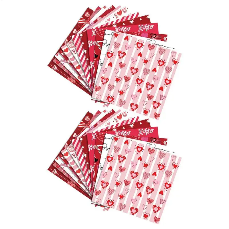 Walentynkowy papier do scrapbookingu Różowy papier do scrapbookingu Walentynkowy papier specjalistyczny Dwustronny papier kartonowy Love Heart Craft