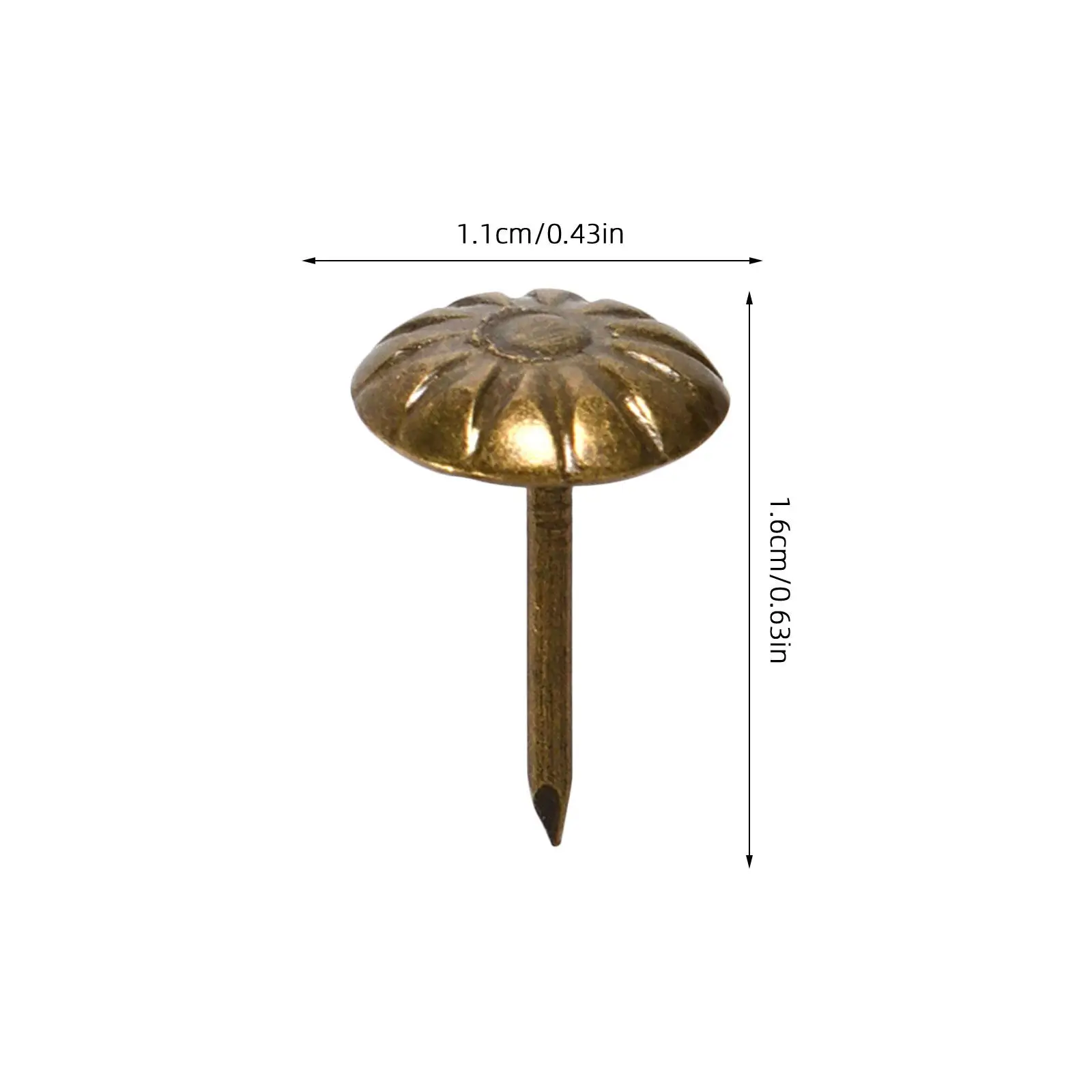 200Pcs Vintage Upholstery Tacks Premium Iron Style Round Decorative Nails for Furniture Upholstery Home Decor