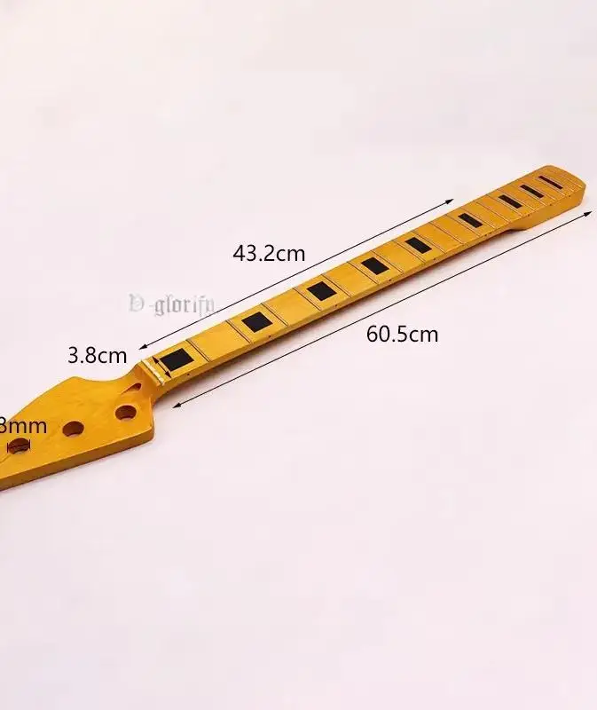 Four-string electric bass neck Yellow plus maple matte photoelectric bass handle DIY accessories 4-string 20-pinneck modificatio