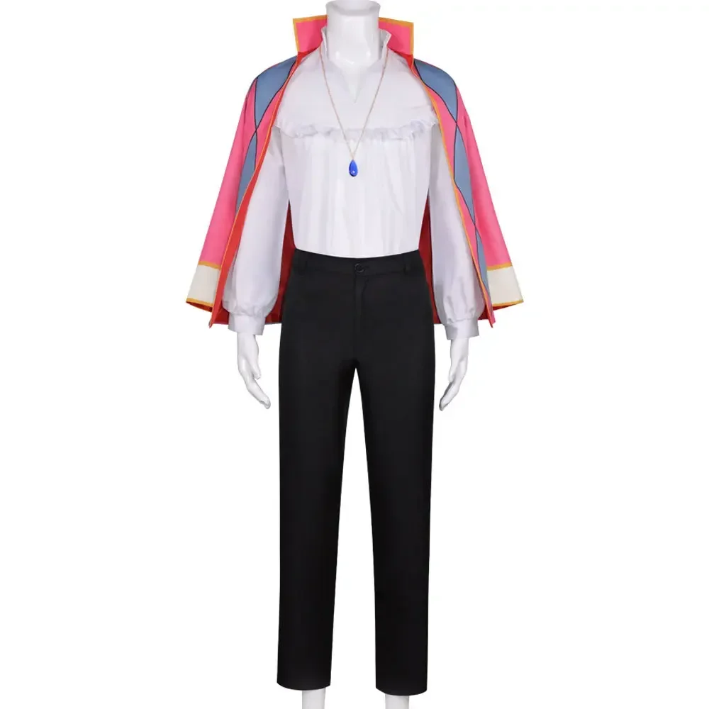 Anime Howl Cosplay Costume Wig Men Uniform Clothes Coat Shirt Pants Accessory Suit Halloween Unisex Role Play Performance Outfit