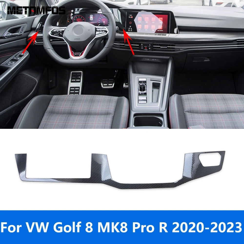 

Для Volkswagen VW Golf 8 MK8 Pro R 2020-2022 2023, приборная панель, панель приборной панели, отделка навигационной рамки, аксессуары для интерьера