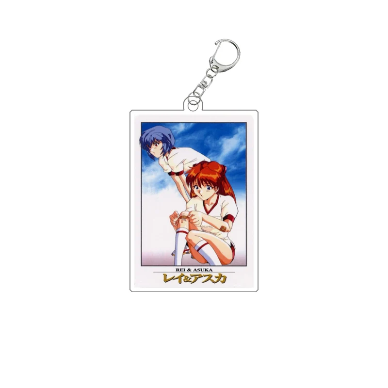 Cute Asuka Ayanami Rei Acrylic Keychain Anime Peripheral Cartoon Backpack Key Pendant Itabag Decoration Goods Gift for Friend