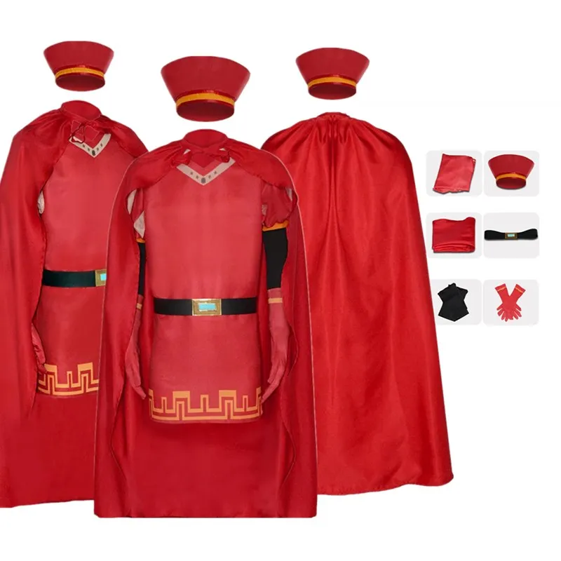 

Lord Farquaad Cosplay Costume Cloak Adult Men Uniform Coat Hat Pants Belt Cloak Outfits Halloween Carnival Party Suit