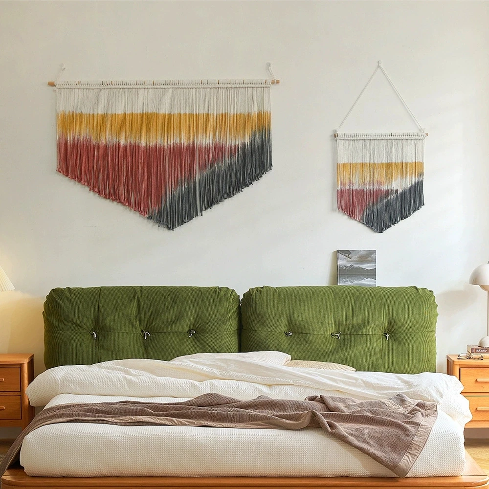 Large Bohemian Macrame Wall Hanging Tassel Boho Tapestry Hand-Woven For Home Decor Livingroom Bedroom Room House Decoration