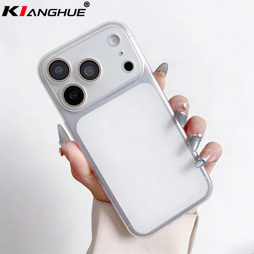 17promax-Look funda suave de silicona ultrafina para iPhone 17 Air 16 Pro Max mate naranja Color caramelo carcasa transparente protección de cámara
