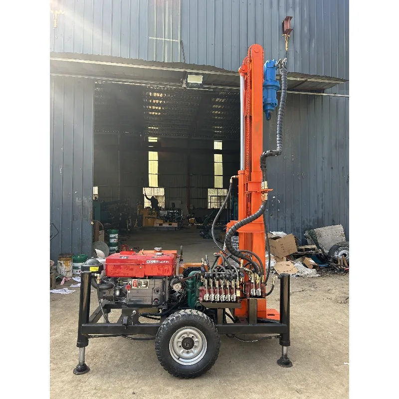 رائجة البيع 150 متر آلة الحفر على نطاق واسع باستخدام جهاز حفر آبار المياه المحمولة الأساسية ثقب عمق جهاز الحفر استكشاف التعدين #1