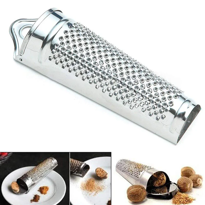 1PC Stainless Steel Versatile Hand Held Nutmeg Citrus Ginger Grater Multifunctional Ginger Garlic Nut Planer For Kitchen