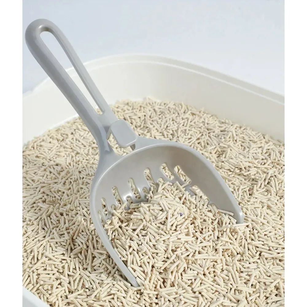 Plastic Cat Litter Scoop With Self Cleaning Base Efficient Cleaning Tool for Kitten Daily Use Cat Litter Box Pet Supplies