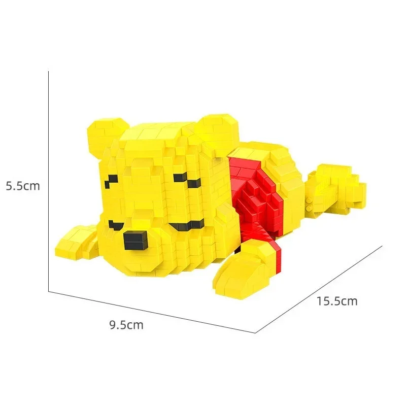 Mini Blocks Magic Cartoon Sleep Baby Rabbit Bear Anime Collection DIY Building Toy Stitch Figures Bricks Present Girl Gift HC