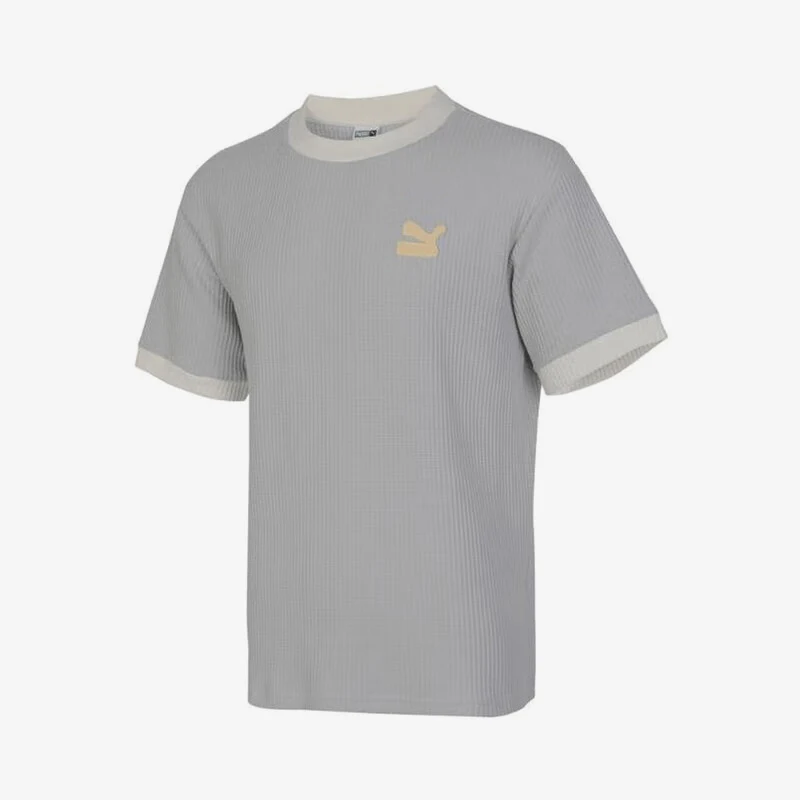 

Puma натуральная летняя удобная спортивная футболка унисекс с круглым вырезом и короткими рукавами 628449-10