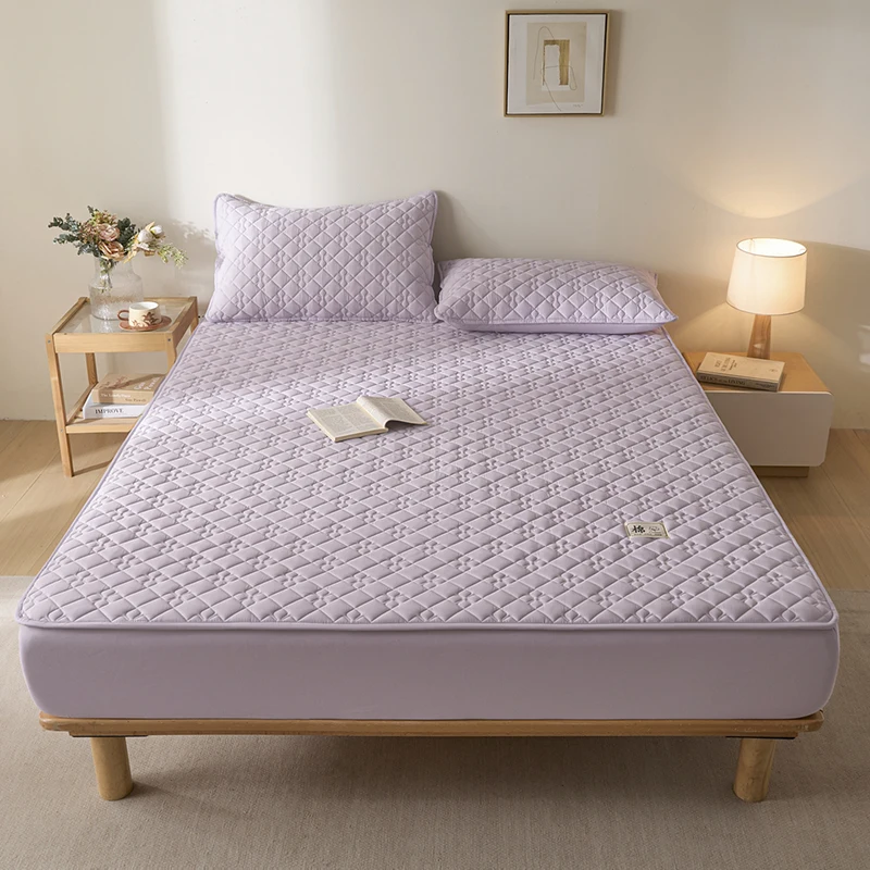 1pc 100%Cotton Waterproof Mattress Cover Quilted Single cubre colchón Queen Bed Sheet Thickened King Mattress Protector 매트리스 커버