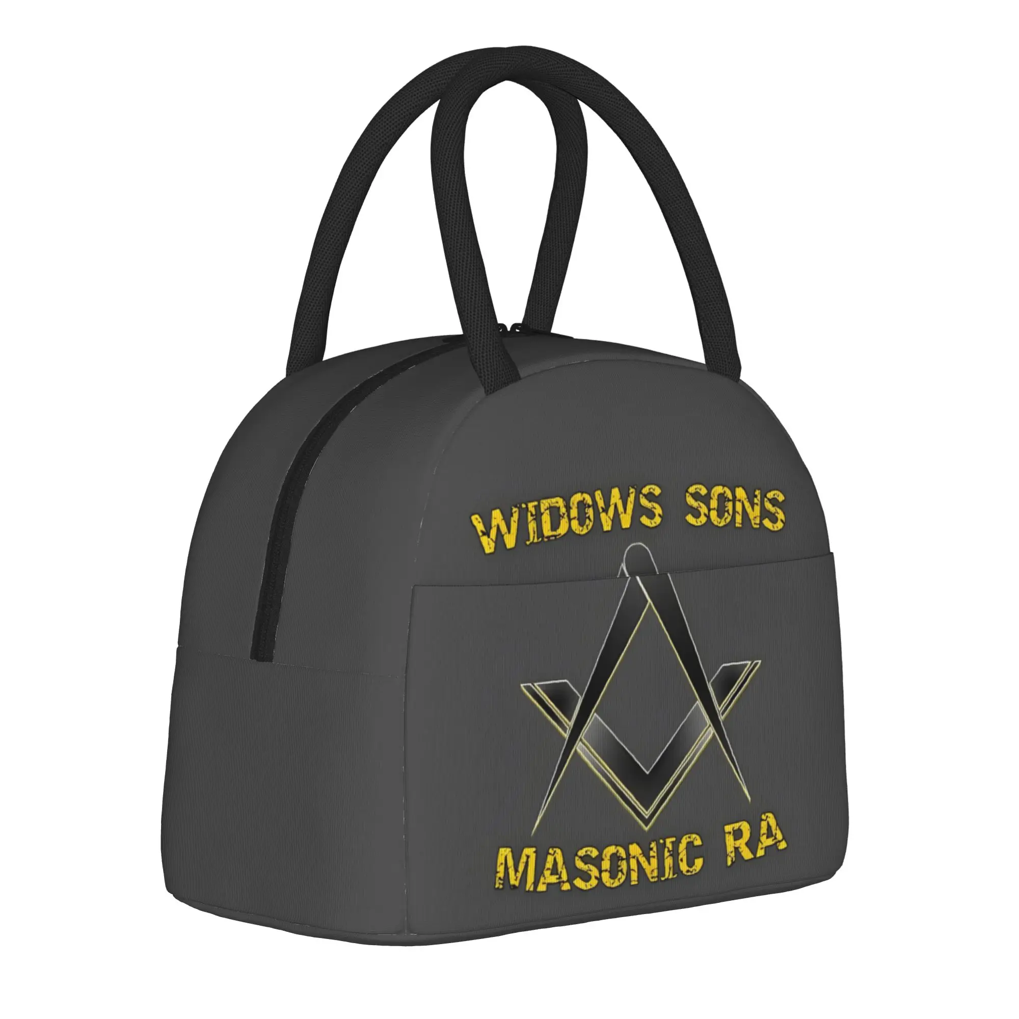 Widows  Masonic Mra Freemason Insulated Lunch Bags Cooler Bag Reusable,Lunch Container  High Capacity Tote Lunch Box Bento Pouch