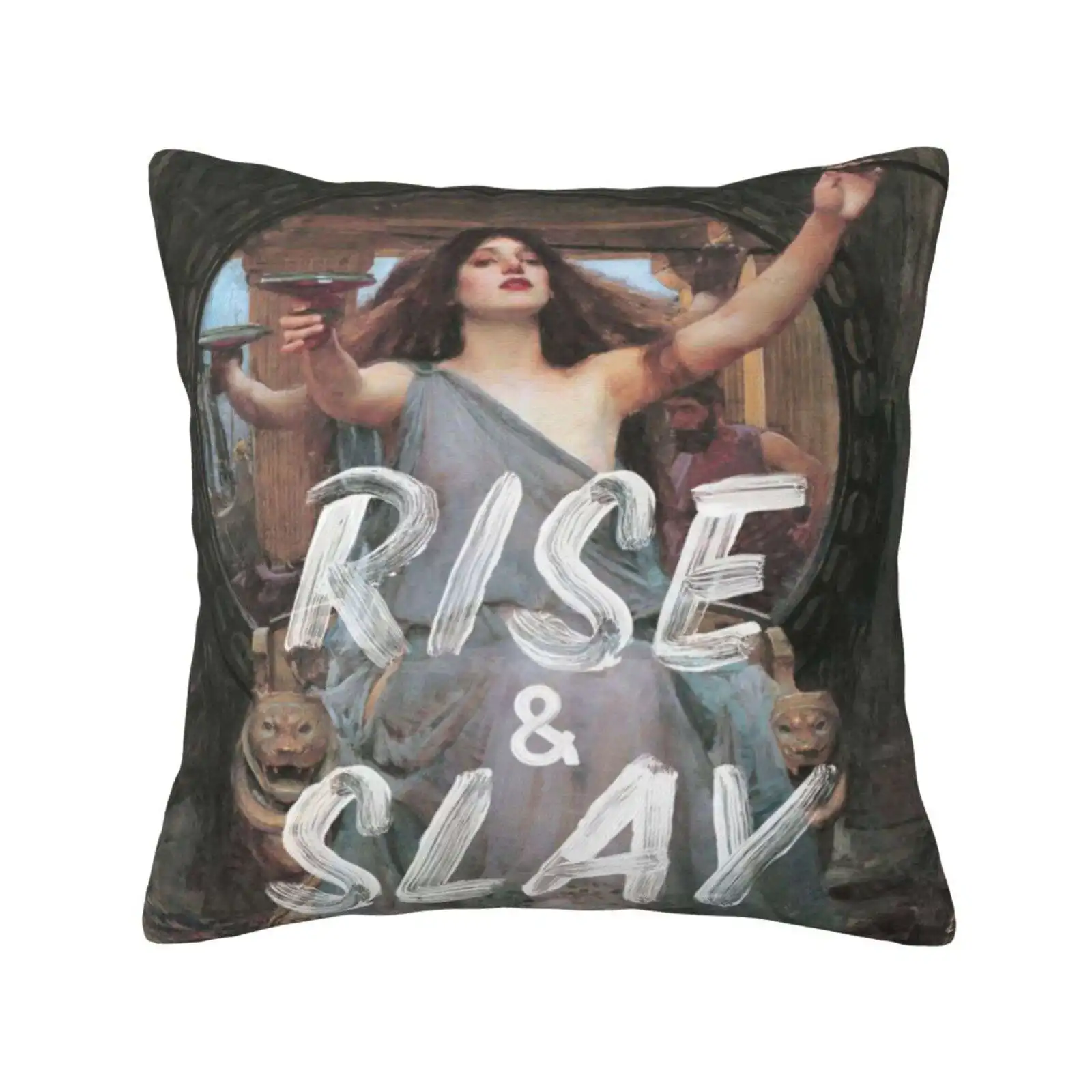 Rise And Slay Pillows Case Bedroom Home Decoration Rise And Slay Gamer Games Humor Vintage Woman Typography Funny Quotes