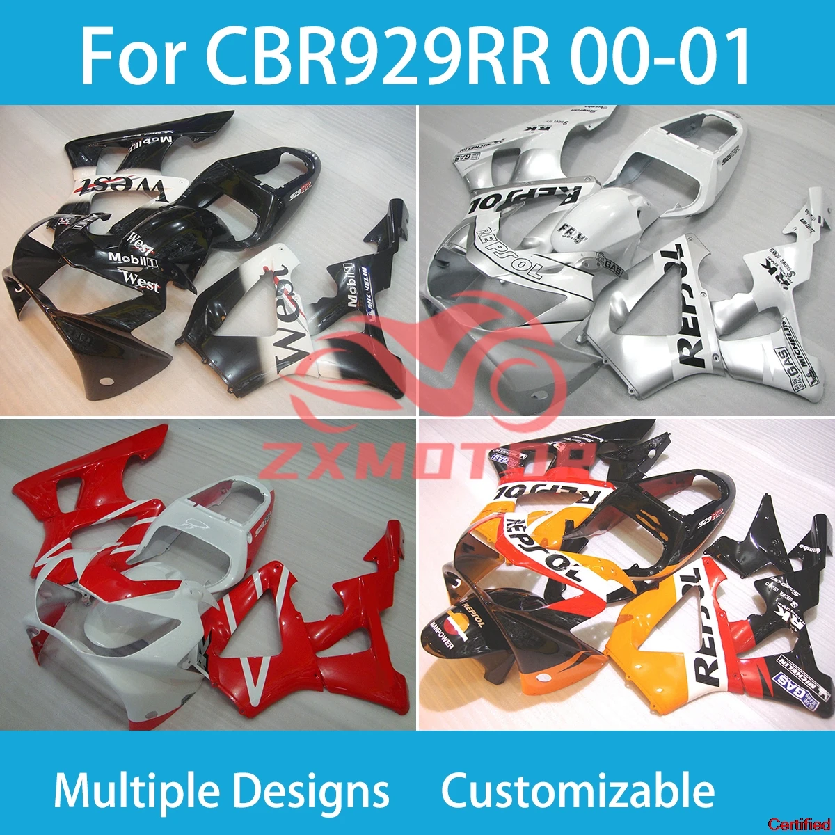 

Fairings for Honda CBR 929RR 00 01 Prime Motorcycle ZXMT Injection Bodywork Fairing Kit CBR929RR 2000 2001
