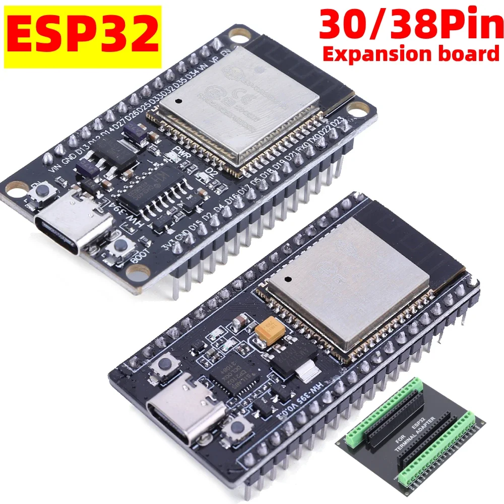 ESP32 Development Board CP2102 Chip NodeMCU-32S Lua 38Pin Module MICRO USB Interface Bluetooth-compatible GPIO Expansion Board