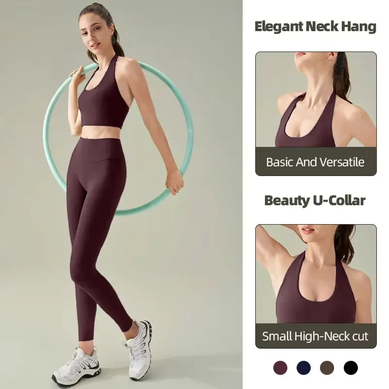 

2 Piece Women's Yoga Clothes Athletic Wear Pilates Fitness Suit Gym Workout Push up Sports Bra Leggings Set