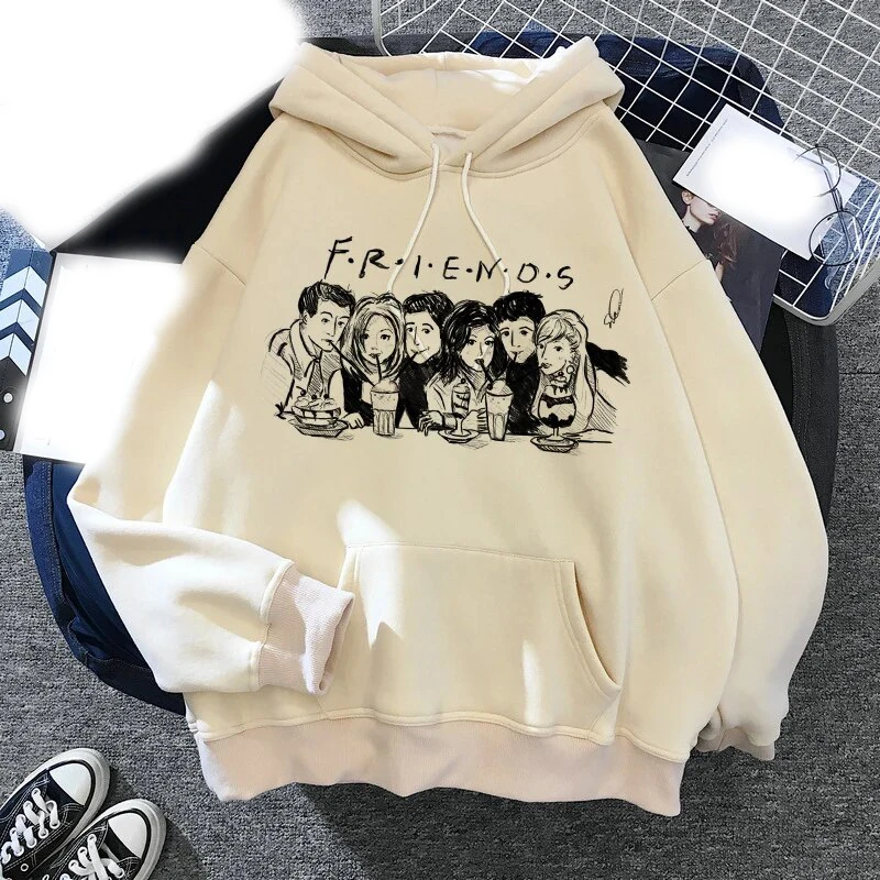 New Fashion Friends Tv Show Plus Size Hoodie Fun Cartoon Print Men and Women Fashion Hoodie Hooded Sweatshirt Hoodie