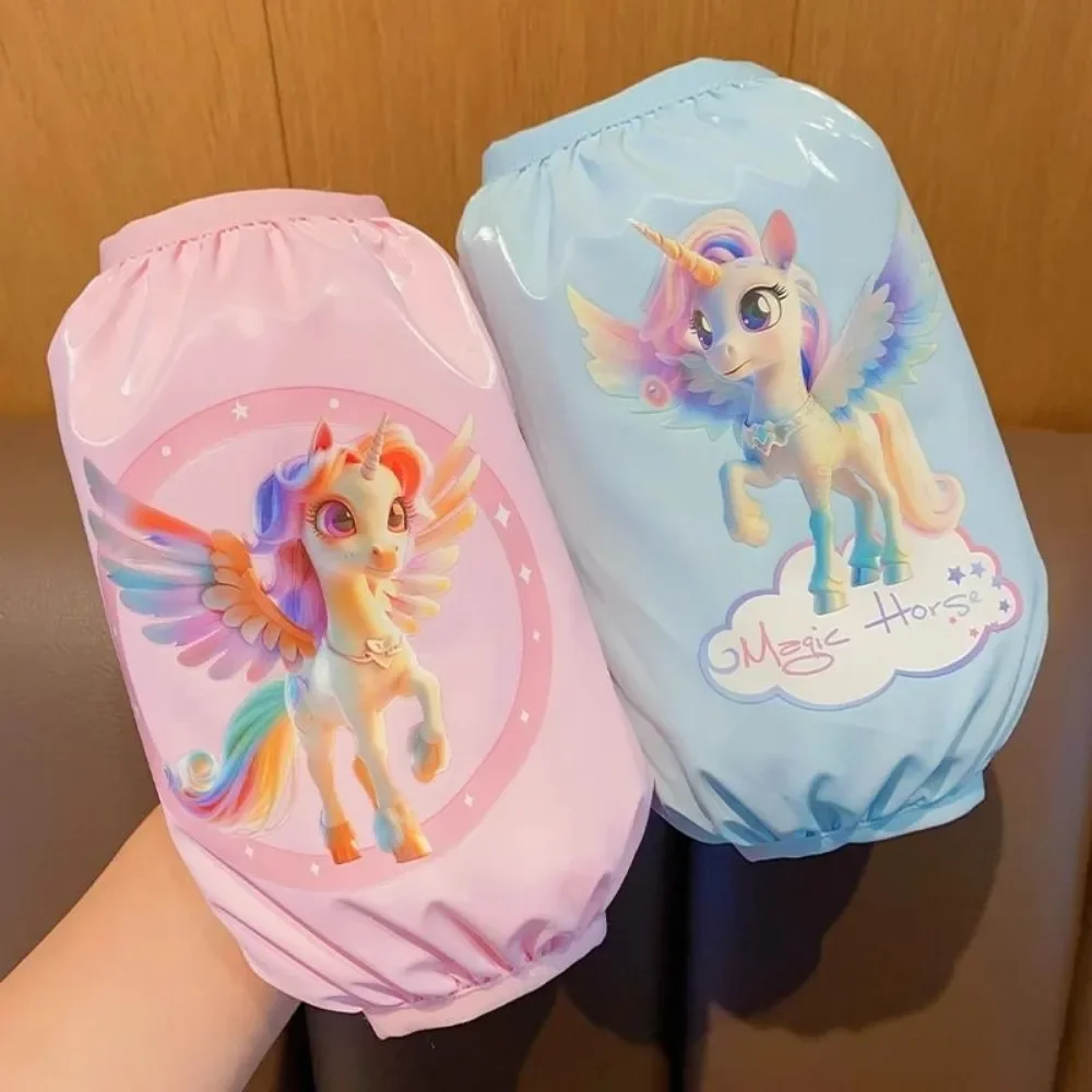 My Little Pony 2-7 ปีการ์ตูนกันน้ํา Oversleeves ทําความสะอาด Anti-สกปรกแขนเสื้อ Cuff ป้องกันของขวัญ