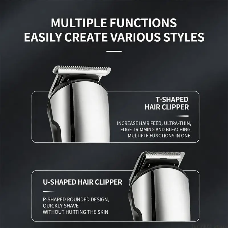 D0AB Home Use Hair Clippers with Multi Function and Steel Blade Long Battery Life