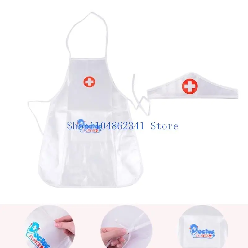 5asd médico fingir figurino jogo definido para crianças com acessórios para a cabeça avental jogos dramatização