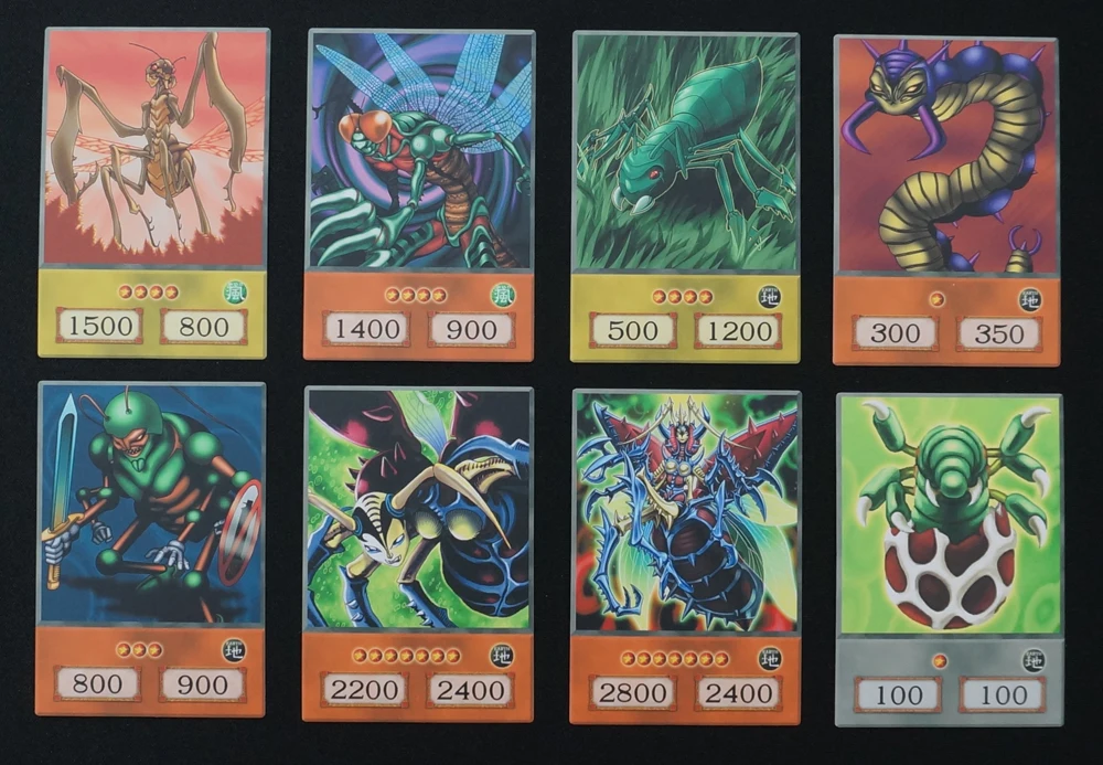 48pcs/set Weevil Underwood Anime Style Deck Yugioh DM Classic Villain Insector Haga Great Moth Insect Theme Cards YGO Orica