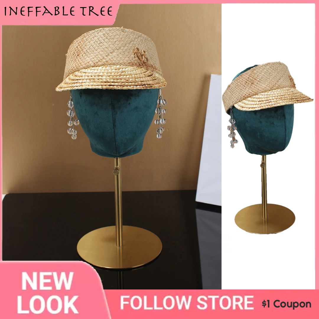 Vintage Straw Brimless Hats for Women Unisex Breathable Summer Adjustable and Versatile Sun Protection Cap Sombreros De Mujer