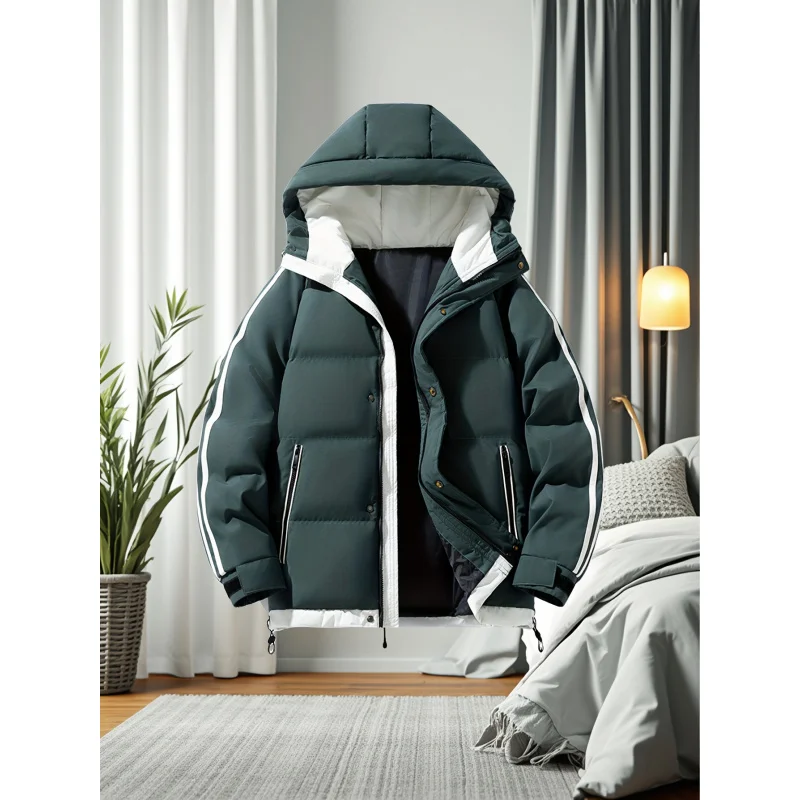 

scandinavian Winter Plus Size Men's New Trendy fashion Cotton Jacket，Casual versatile thickened coat for warmth and cold protec