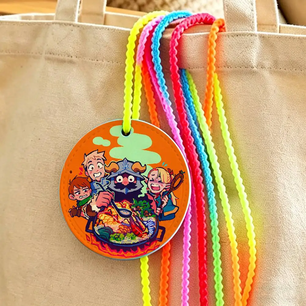 

D-Delicious in D-Dungeon Anime Luggage Tag PU Leather Baggage Handbag Suitcase Tag With Secure Strap Privacy Cover Label Busines