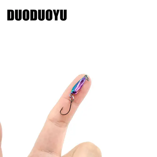 DUODUOYU 1 Uds. Señuelos de pesca con cuchara giratoria de Metal 1,1g/2,2g/3,5g/5g/7g Isca cebos duros artificiales herramientas de pesca de agua salada para lubina